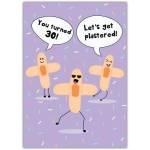 Let's Get Plastered 30th Birthday Card