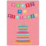 90th Birthday Bunting And Cake Card