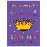 Fiancee Queen Of Everything Valentine's Day Card