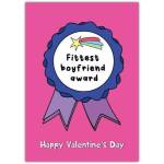 Fittest Boyfriend Award Valentine's Day Card
