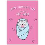 Pet Happy Valentines Day Fur Baby Greeting Card