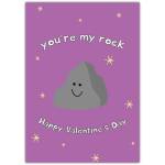 Happy Valentines Day Rock Greeting Card