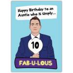 Happy Birthday Auntie 10 Out Of 10 Greeting Card