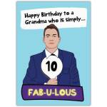 Happy Birthday Grandma 10 Out Of 10 Greeting Card
