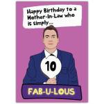 Happy Birthday Mother In Law 10 Out Of 10 Greeting Card