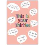 This Is Your Thirties Humorous Orange Birthday Card for 30s Age Milestone