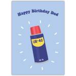 Happy Birthday Dad Humorous Sunscreen Illustration Card for Dad's Birthday