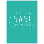 Congratulations Card You Passed Exam or Test Celebration A5 Design