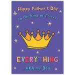Funny Happy Fathers Day Card King of Everything Humorous Dad Greeting Card