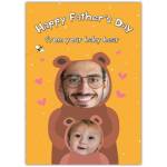 Personalised Fathers Day Card from Baby Bear Photo Upload Design