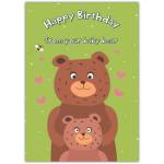 Happy Birthday Card from Your Baby Bear Cute Bear Family Design for Kids and Adults