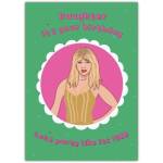 Daughter Birthday Card Party Like It's 1989 Retro Pop Style