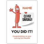 Personalised Leaving Cert Congratulations Card Clever Sausage You Did It Design