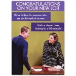 Congratulations on Your New Job Humorous Vintage Style Greeting Card