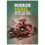 Funny Formula One Racing Crash Greeting Card Suitable for Driving Fans
