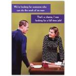 Humorous Vintage Style Work Job Interview Greeting Card