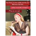 Funny Christmas Card Dear Santa I’ll Buy My Own Gifts Humorous Holiday Greeting