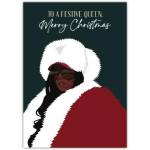 Merry Christmas Card To A Festive Queen Stylish Winter Celebration Greeting Card