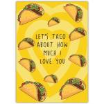 Let's Taco About How Much I Love You Humorous Love Card with Taco Design
