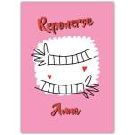Repurposing Hug Arms Illustration Pink Encouragement Greeting Card