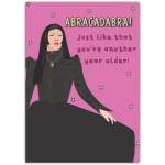 Abracadabra Humorous Birthday Card with Magical Theme and Personalised Text Option