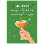Girlfriend Christmas Card May Your Christmas Be Merry and Boujee Holiday Greeting