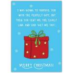 Funny Christmas Card Perfect Gift Request Humorous Holiday Greeting Card