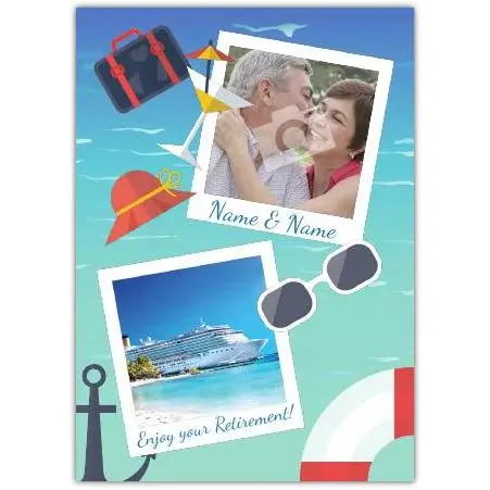 Personalised Enjoy Your Retirement Leisure Holiday Photo Card