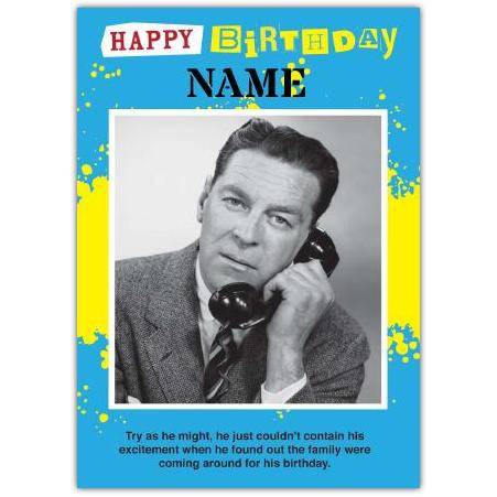 Personalised Family Coming Around For Dinner Humorous Birthday Card