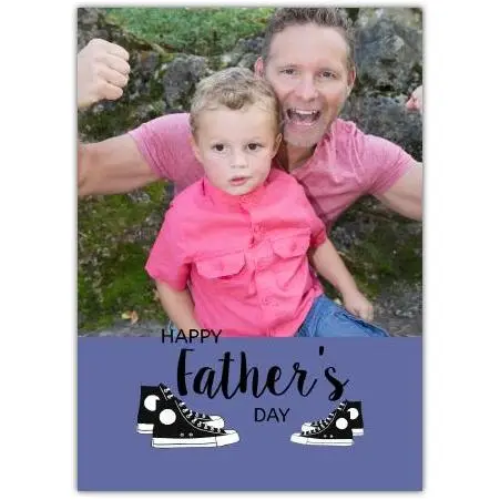 Personalised Father's Day Card with Converse Trainers Design and One Photo Option