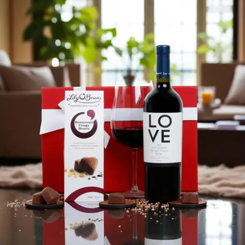 Love Malbec with Chocolate Hearts Hamper
