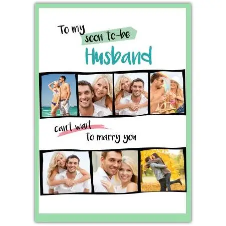 Personalised Soon To Be Husband Photo Upload Wedding Card