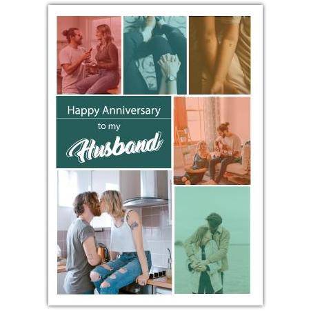 Happy Anniversary Husband Photo Gallery Personalised Greeting Card
