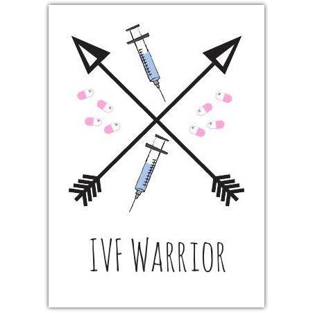 IVF Warrior Pregnancy Support Card for Brave Strong Baby Arrival