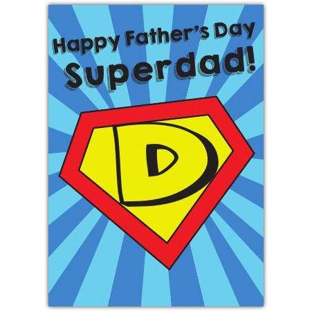 Happy Fathers Day Superdad Comic Style Greeting Card