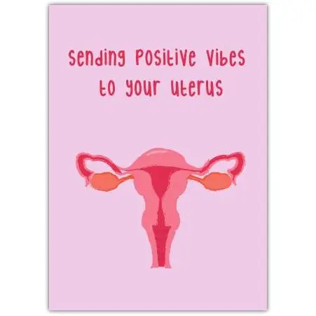 Sending Positive Vibes IVF Pregnancy Support Greeting Card
