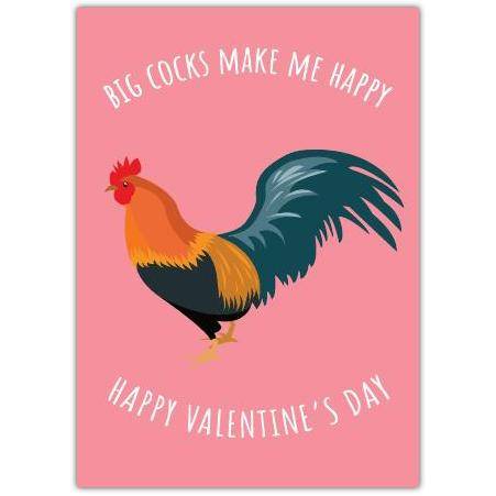 Big Rooster Humour Valentine’s Day Greeting Card with Playful Love Message