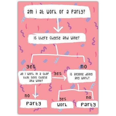 Funny Boris Johnson Downing Street Cheese and Wine Party Humour Greeting Card