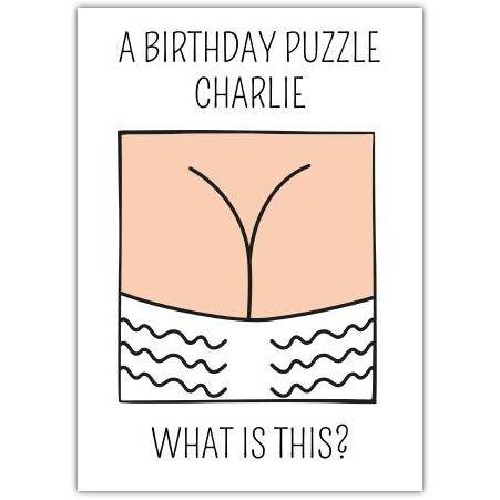 Personalised Birthday Puzzle Humour Card with Newspaper Illustration