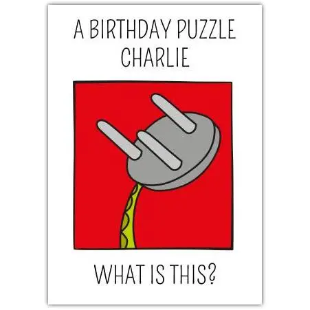 Birthday Puzzle Octopus Humour Personalised Birthday Card