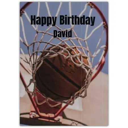 Personalised Basketball Hoop Birthday Card for Kids and Adults