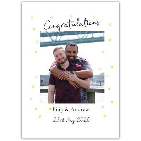 Personalised Congratulations Card for Couples with Custom Photo and Text for Any Occasion