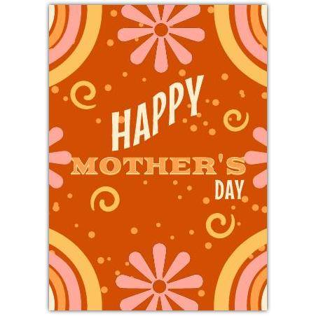 Happy Mother's Day Retro Floral Card