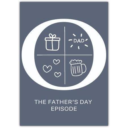 Father’s Day Card with Gift Beer Hearts Design Personalised Inside and Cover