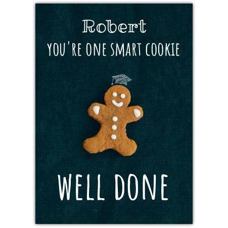 Personalised Well Done Card Smart Cookie Graduation or Achievement Celebration