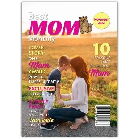 Best Mom Monthly Magazine Card