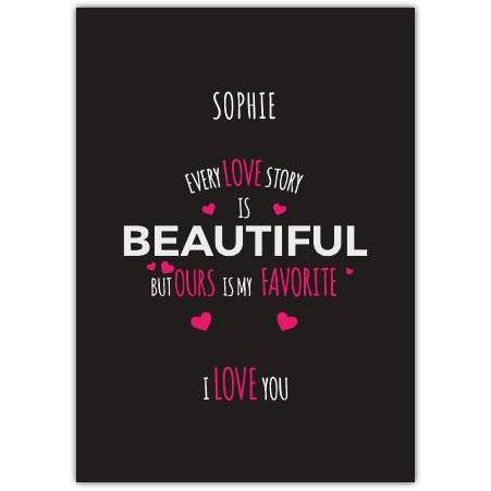 Valentines Day Our Story Greeting Card