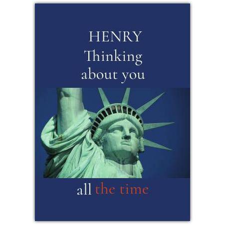 Thinking Of You Liberty Greeting Card