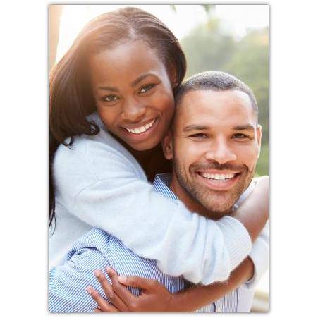 Personalised Couple Photo Greeting Card for Love Anniversary or Special Celebration