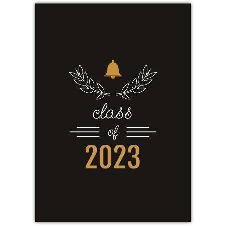 Class Of Year Graduation Black Card